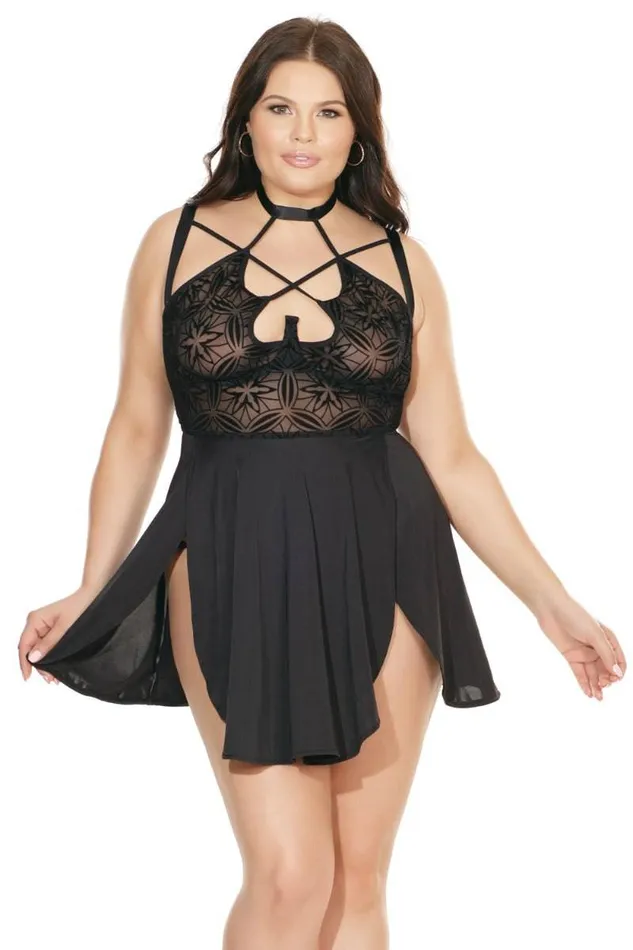 Anal Coquette Coquette 7226 Babydoll GString Black
