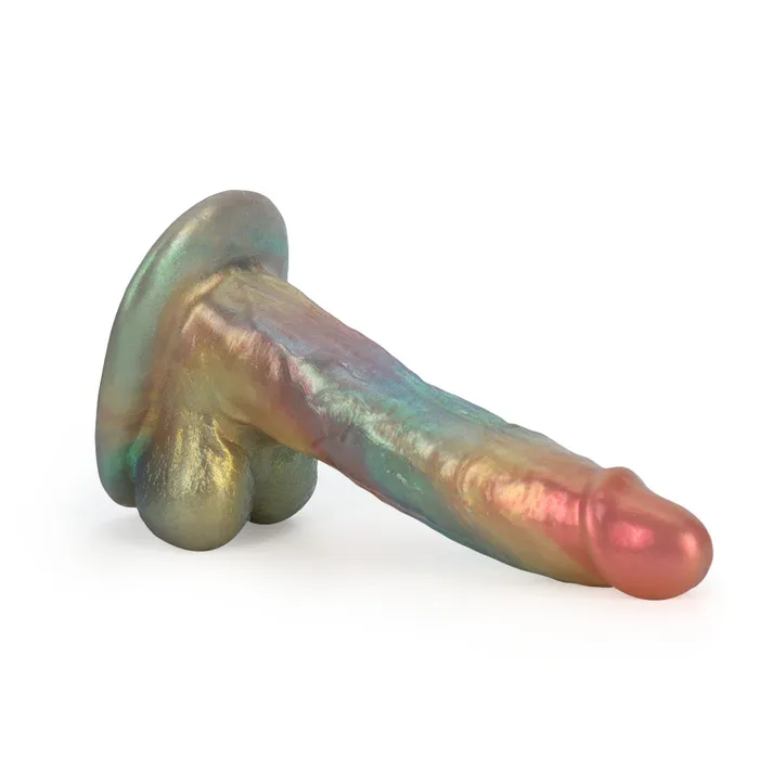 Anal Fantasy Pastel Lover Platinum Silicone Dildo 123 Inch Metallic Rainbow Platinum Silicone Series