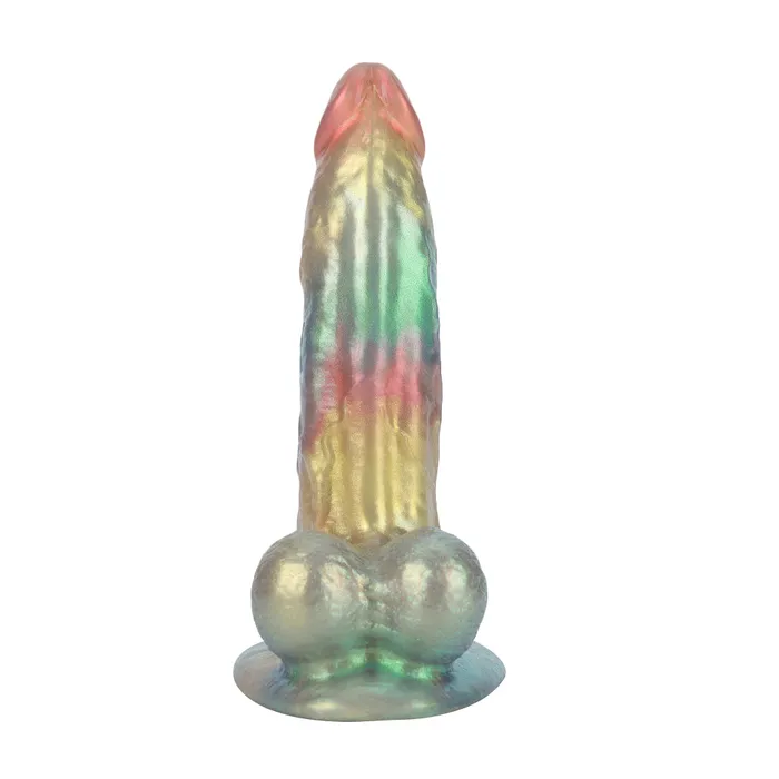 Anal Fantasy Pastel Lover Platinum Silicone Dildo 123 Inch Metallic Rainbow Platinum Silicone Series
