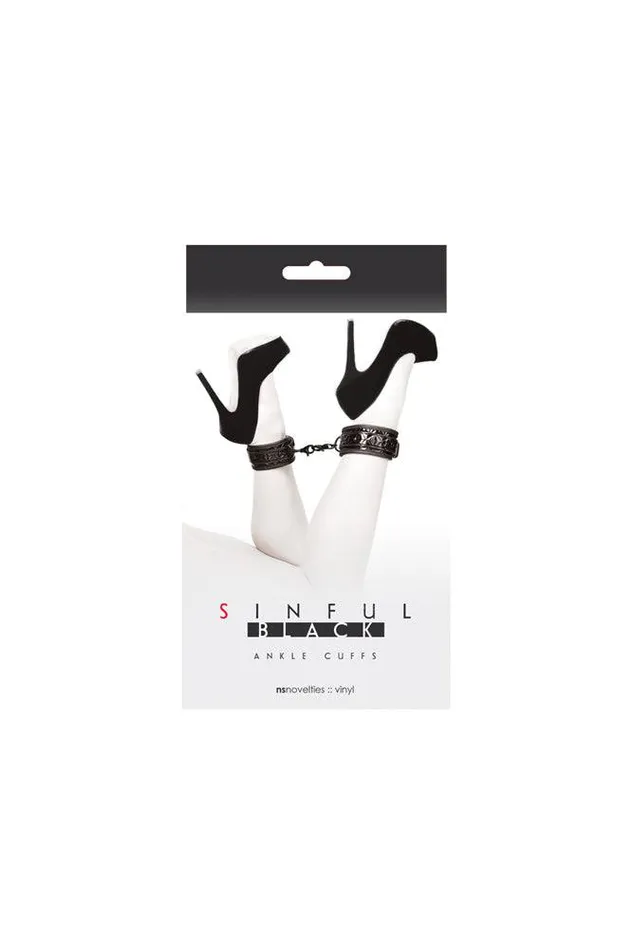 Anal NS Novelties NS Novelties Sinful Ankle Cuffs Black