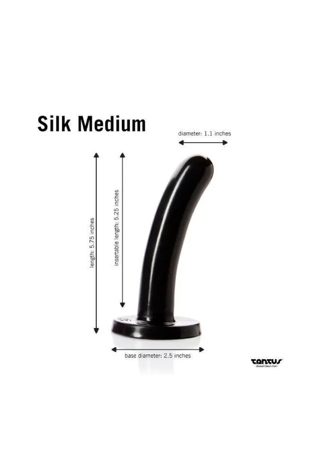Anal Tantus Tantus Silk Silicone Dildo Medium Black