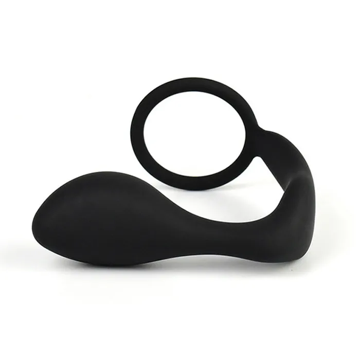 Anal XCite XCite Giddy Up Silicone Butt Plug Cockring Black