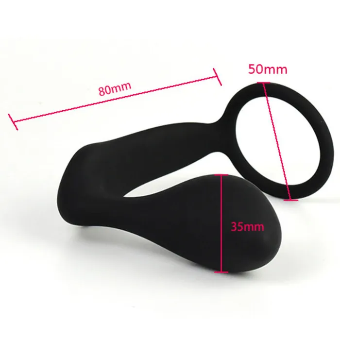 Anal XCite XCite Giddy Up Silicone Butt Plug Cockring Black