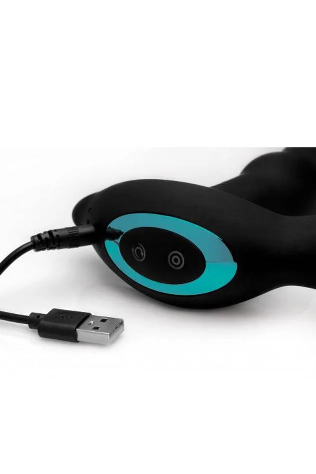 Anal XR Brands XR Brands Prostatic Play Rimstatic Rotating Prostate Plug Remote Black