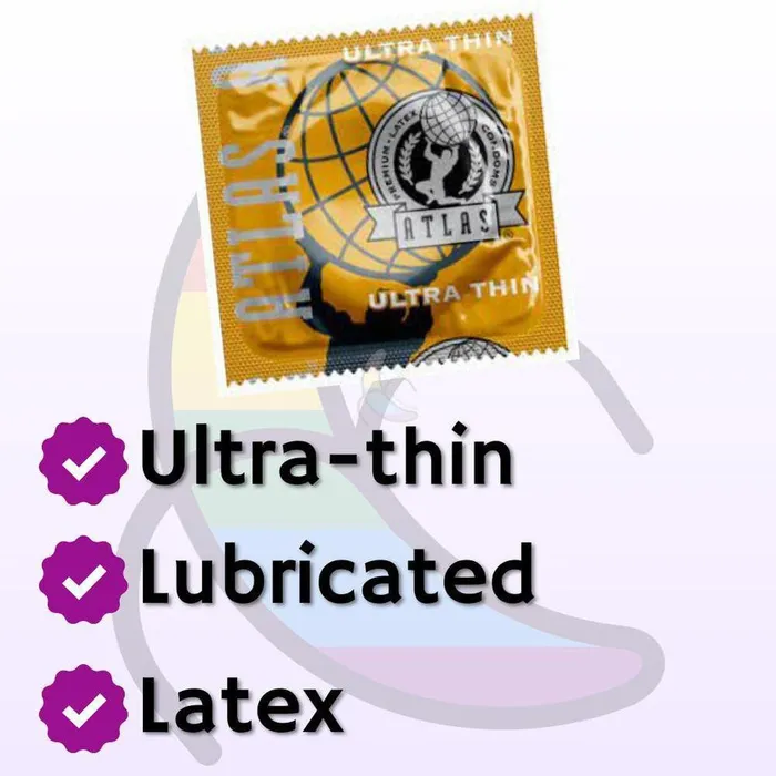 Atlas Ultra Thin Lubricated Condoms Atlas Female Sex Toys