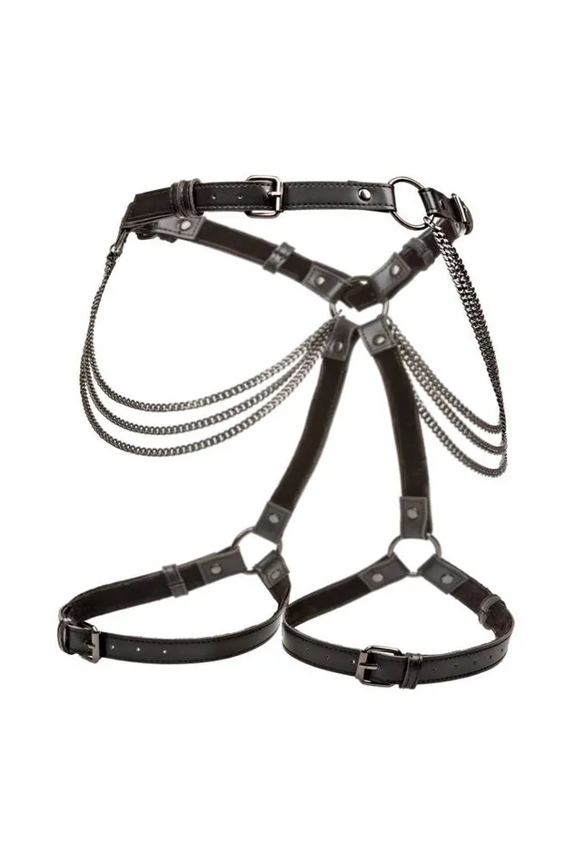 Cal Exotics Anal Cal Exotics Euphoria Collection Multi Chain Thigh Harness Black