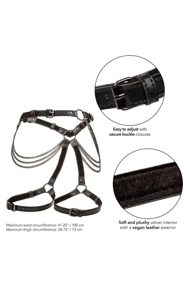 Cal Exotics Anal Cal Exotics Euphoria Collection Multi Chain Thigh Harness Black