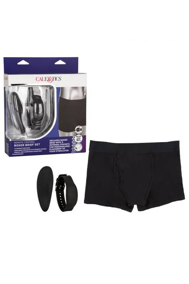 Cal Exotics Remote Control Boxer Brief Set Assorted Sizes Cal Exotics Female Sex Toys