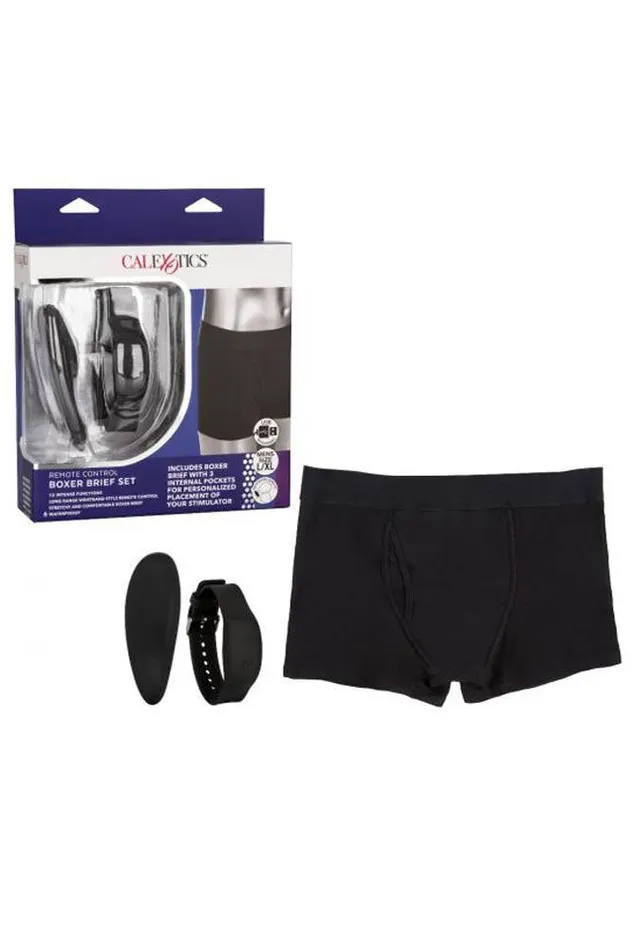 Cal Exotics Remote Control Boxer Brief Set Assorted Sizes Cal Exotics Female Sex Toys