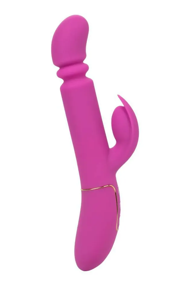 Cal Exotics Shameless Slim Player Thrusting Dual Vibrator Pink Cal Exotics Vibrators