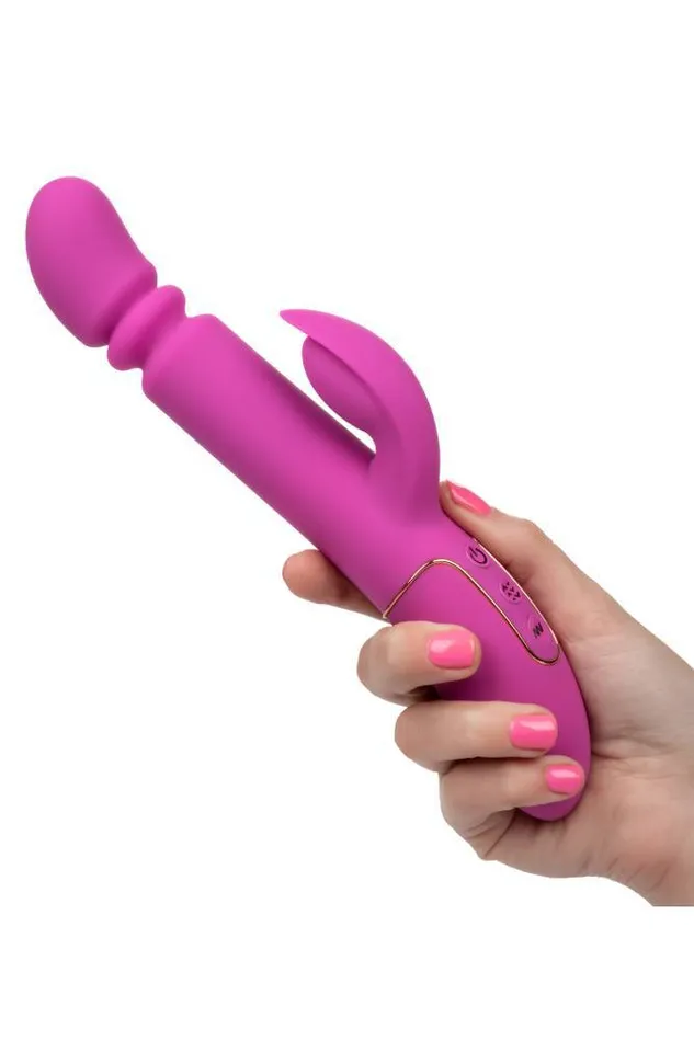 Cal Exotics Shameless Slim Player Thrusting Dual Vibrator Pink Cal Exotics Vibrators