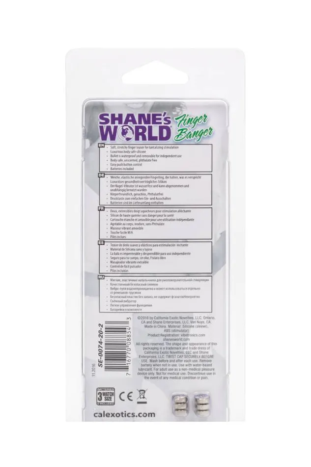 Cal Exotics Shanes World Finger Banger Vibe Purple Cal Exotics Vibrators