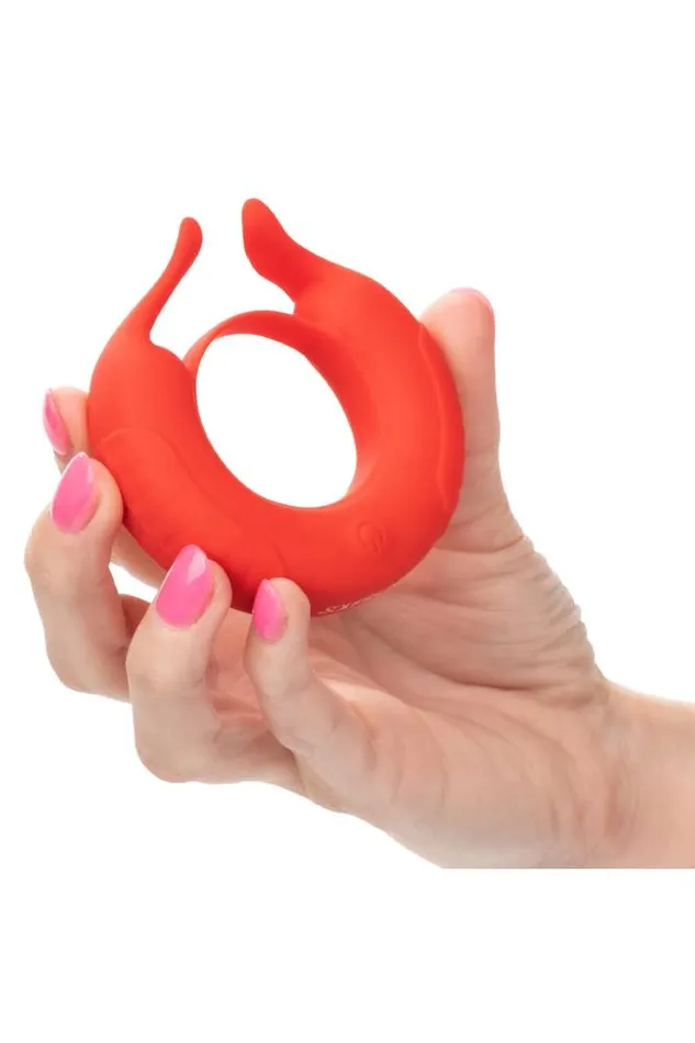 Cal Exotics Vibrators Cal Exotics Couples Enhancer Silicone Rechargeable Taurus Enhancer Red