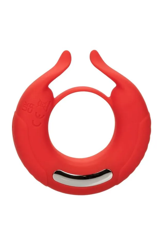 Cal Exotics Vibrators Cal Exotics Couples Enhancer Silicone Rechargeable Taurus Enhancer Red