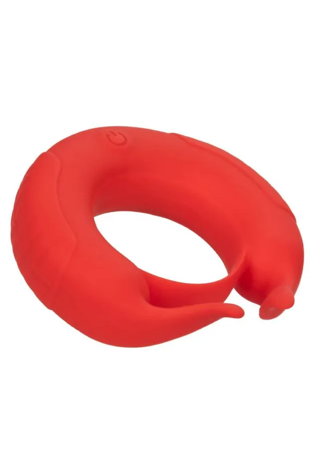 Cal Exotics Vibrators Cal Exotics Couples Enhancer Silicone Rechargeable Taurus Enhancer Red