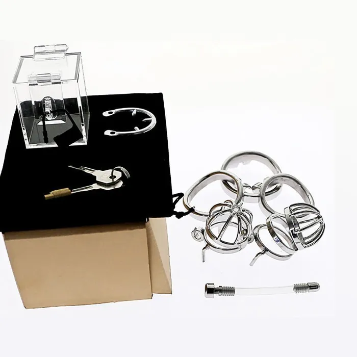 Chastity Discovery Set Locked in Steel Oxyshop Male Sex Toys