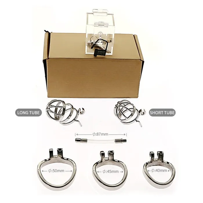 Chastity Discovery Set Locked in Steel Oxyshop Male Sex Toys