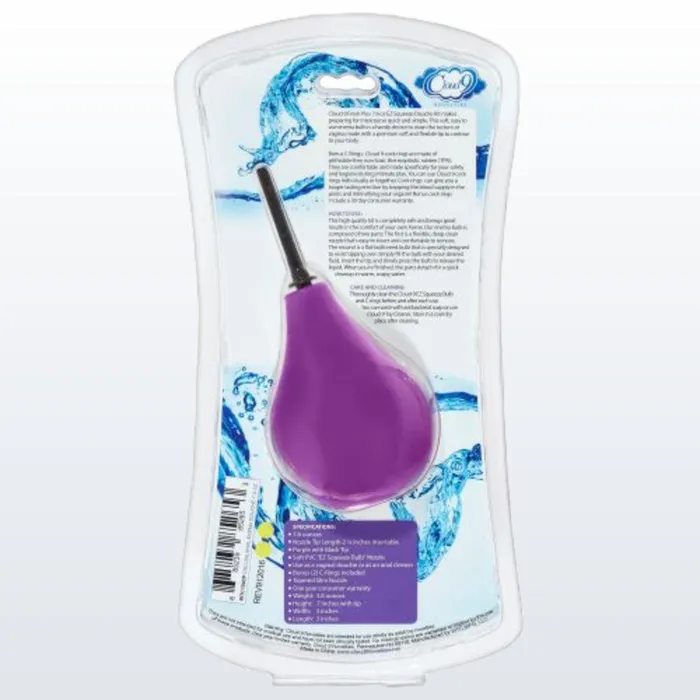 Cloud 9 Anal Cloud 9 Fresh Deluxe Anal Soft Tip Enema 76oz w EZ Squeeze Bulb 2 CRings
