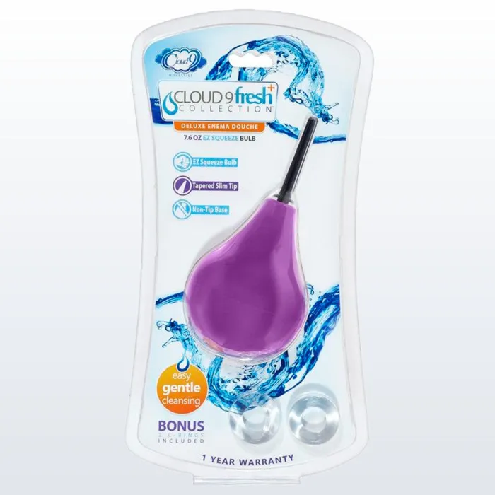 Cloud 9 Anal Cloud 9 Fresh Deluxe Anal Soft Tip Enema 76oz w EZ Squeeze Bulb 2 CRings