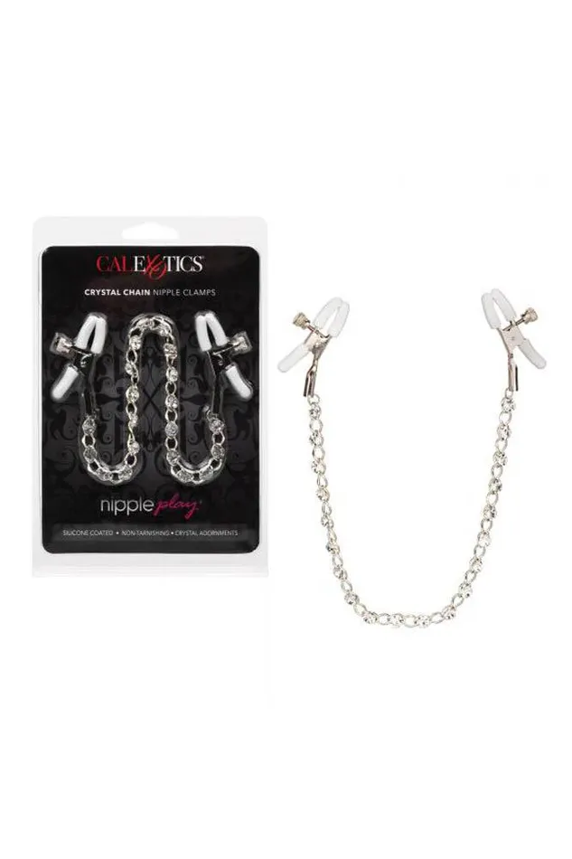 Couples Cal Exotics Cal Exotics Nipple Play Crystal Chain Nipple Clamps