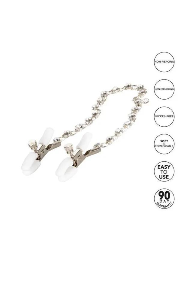 Couples Cal Exotics Cal Exotics Nipple Play Crystal Chain Nipple Clamps