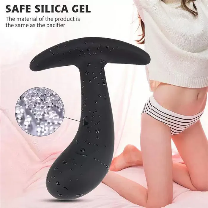Curved Silicone Butt Plug Set 3 Pieces Amovibe Anal