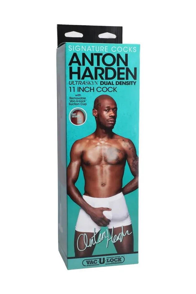 Dildos Doc Johnson Doc Johnson Signature Cock Anton Harden 11 Inch Cock Brown