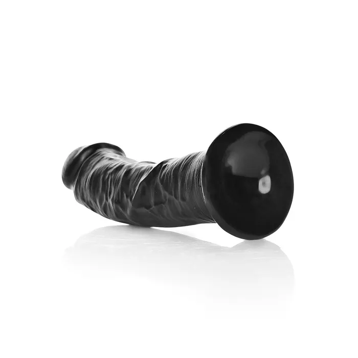 Dildos Shots Real Rock Realistic Curved Dildo 6 Inch Black Shots Toys