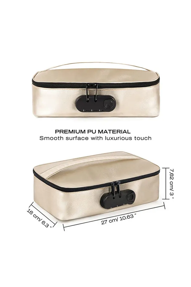 Dorcel Discreet Lockable Storage Box Luxury Gold Lovely Planet Vibrators