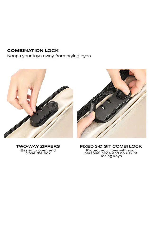 Dorcel Discreet Lockable Storage Box Luxury Gold Lovely Planet Vibrators