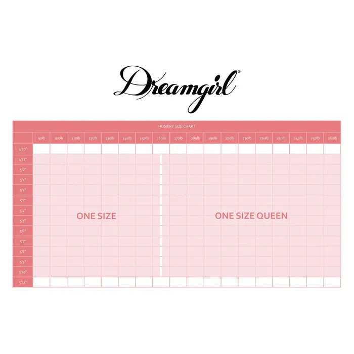 DREAMGIRL Anal Dreamgirl Lingerie MultiDesign Fishnet Suspender Garter Pantyhose Black 0372