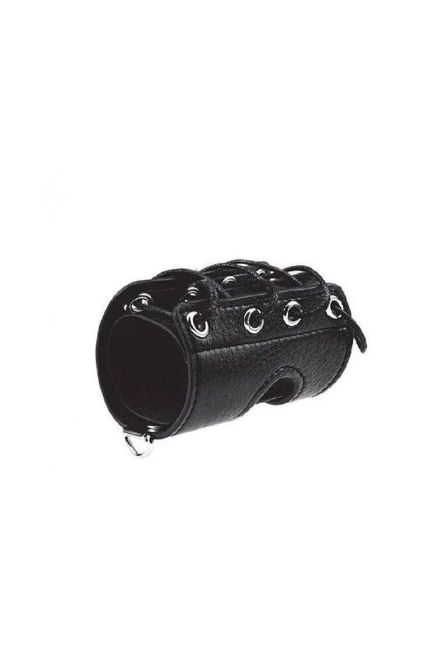 Electric Eel Blue Line 3 inch Cock Sheath Black Electric Eel Anal