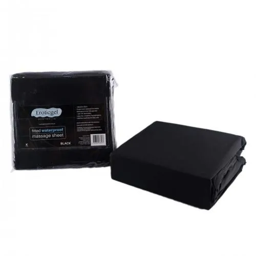 Eroticgel Black Waterproof Fitted Sheet Queen EROTICGEL Anal