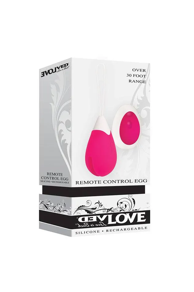 Evolved Remote Control Egg Vibrator WhitePink Evolved Vibrators