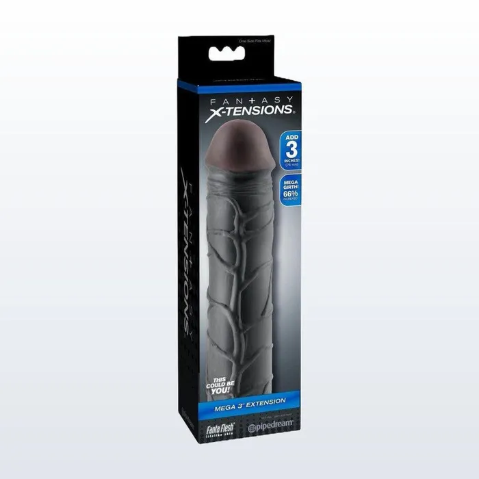 Fantasy XTension Mega 3 Penis Extension Sleeve Black Pipedream Male Sex Toys