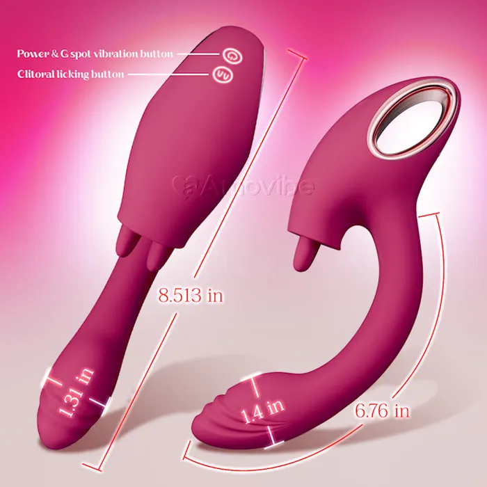 Female Sex Toys Amovibe G Spot Vibrator with Duallicking Function