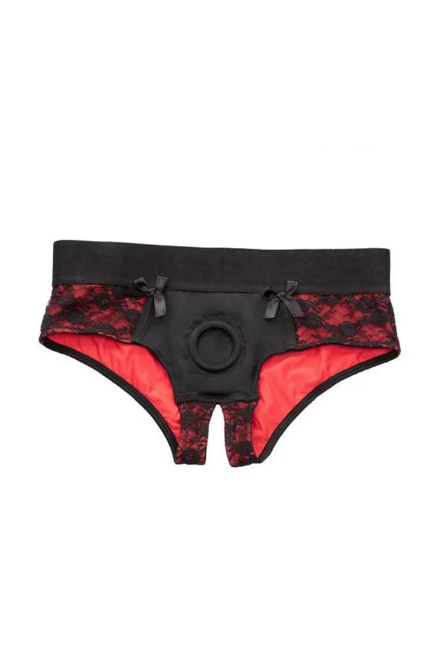 Female Sex Toys Cal Exotics Cal Exotics Scandal Crotchless Pegging Panty Set