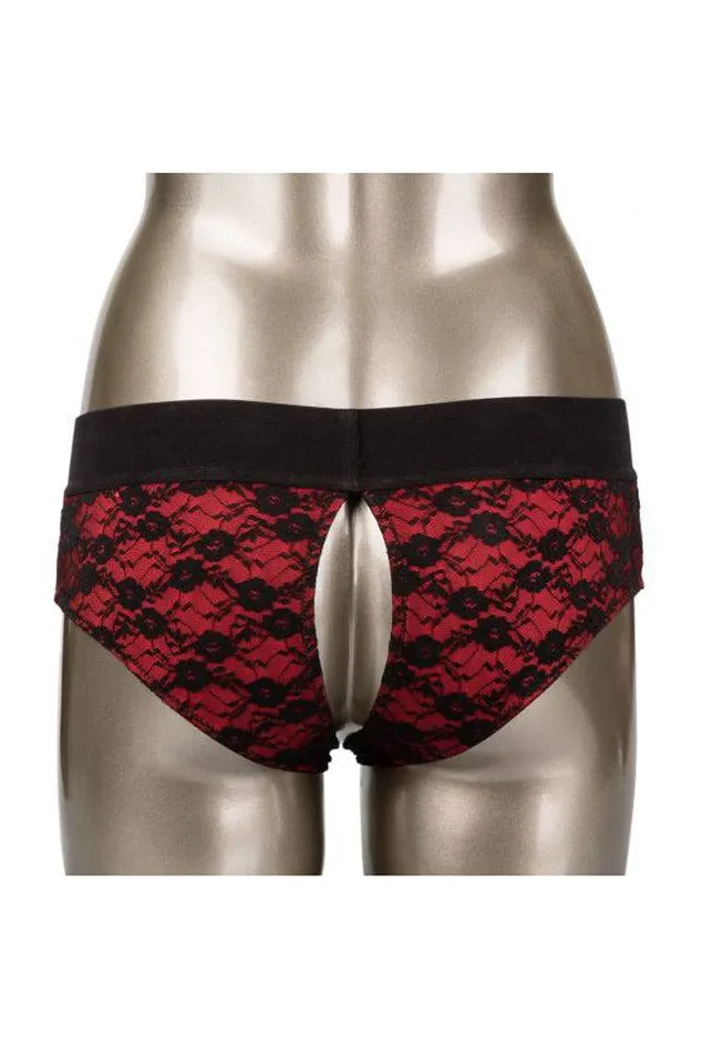 Female Sex Toys Cal Exotics Cal Exotics Scandal Crotchless Pegging Panty Set