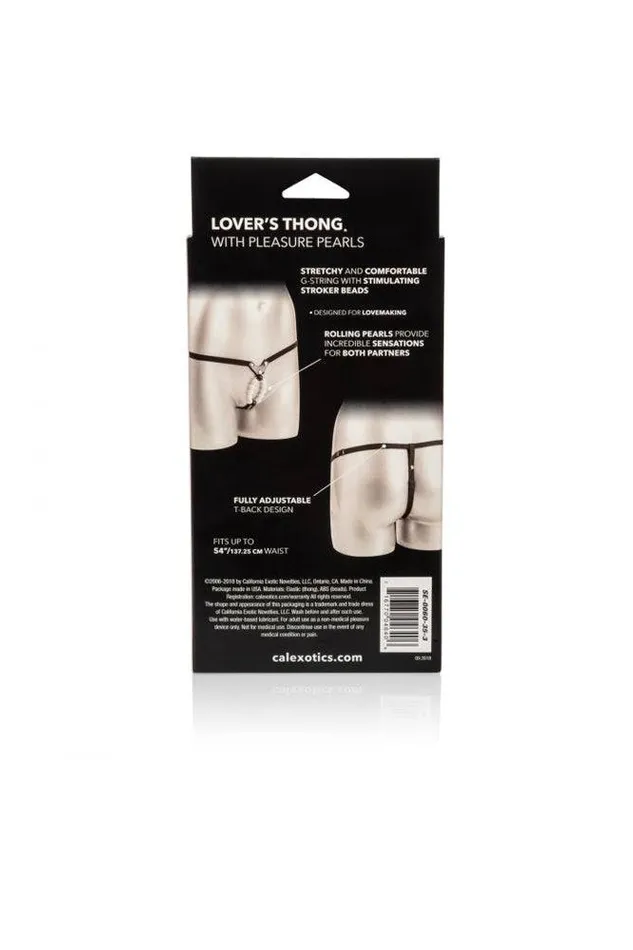 Female Sex Toys Cal Exotics Lovers Thong with Pleasure Pearls Cal Exotics