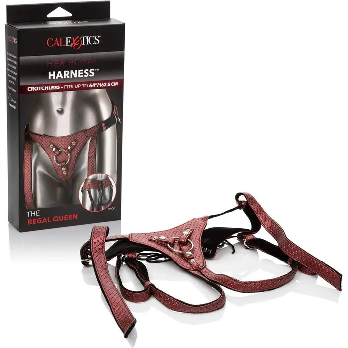 Female Sex Toys CalExotics Her Royal Harness the Regal Empress Red StrapOn Harness