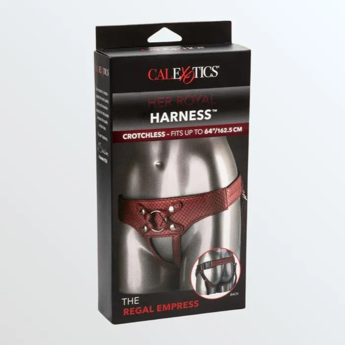 Female Sex Toys CalExotics Her Royal Harness the Regal Empress Red StrapOn Harness