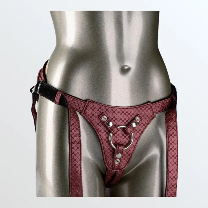 Female Sex Toys CalExotics Her Royal Harness the Regal Queen Red StrapOn Harness