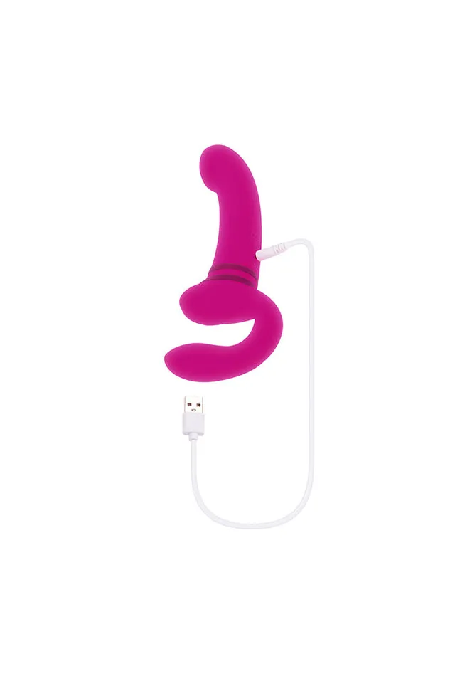 Female Sex Toys Evolved Gender X Sharing Is Caring Vibrating Strapless StrapOn Pink
