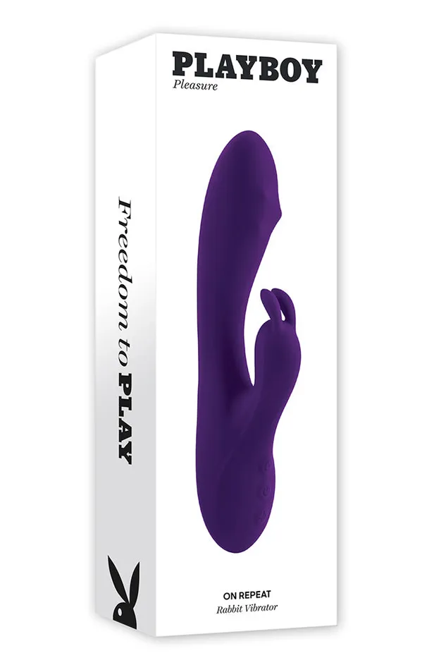 Female Sex Toys Evolved Playboy On Repeat Beaded Tip Rabbit Vibrator Purple