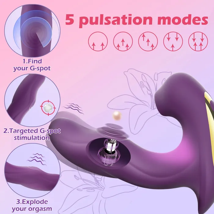 Female Sex Toys G spot Vibrator with Tapping Vibration Licking Modes Amovibe