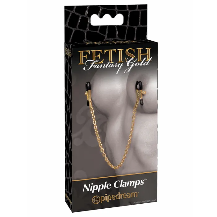 Female Sex Toys Pipedream Fetish Fantasy Gold Chain Nipple Clamps Pipedream
