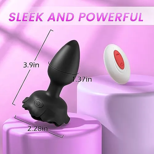 LED Vibrating Butt Plug with 10 Colors Vibration Settings Amovibe Male Sex Toys