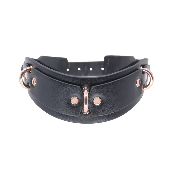 LOVE IN LEATHER Vibrators Love In Leather Faux Leather Posture Collar 071 Rose Gold LOVE IN LEATHER Vibrators Love In Leather Faux Leather Posture Collar 071 Rose Gold