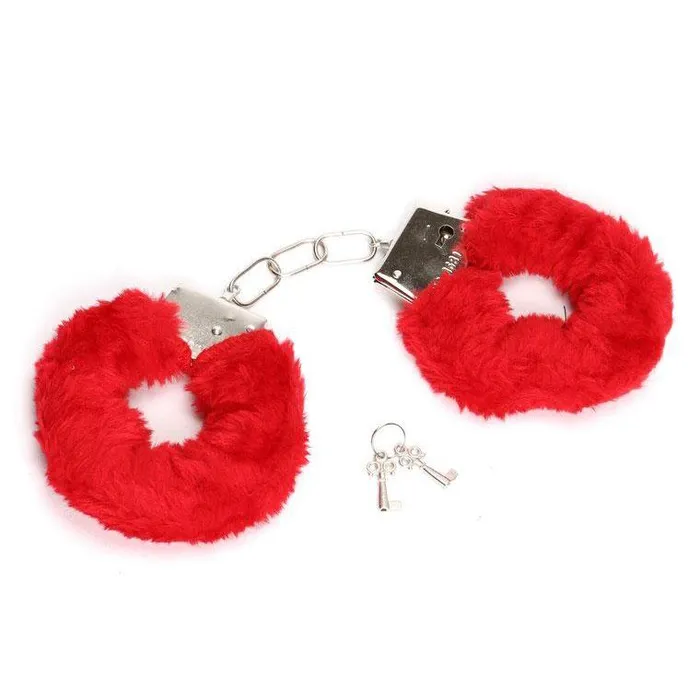 LOVETOY Vibrators Lovetoy Fetish Pleasure Fluffy Handcuffs Red