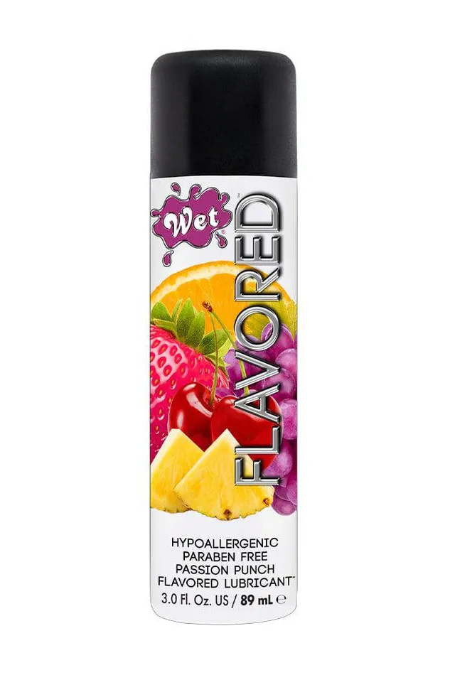 Lubricants Wet Flavored Lubricant Passion Punch 3oz Wet